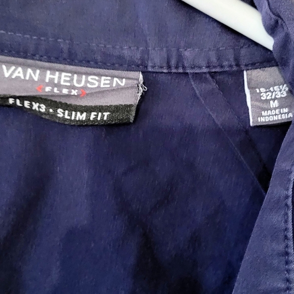 SLIM FIT Blue Button Down Shirt - Picture 3 of 4